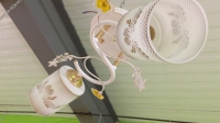 Люстра белая с золотом на две лампы 15318/2 WT+FG в Орехово-Зуево купить за 1050 руб  в интернет-магазине стройматериалов СтройДвор на Карболите 