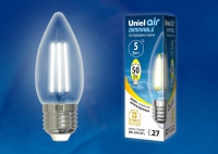 Лампа светодиодная LED-C35-5W/WW/E27/CL/DIM GLA01TR диммируемая 3000К 