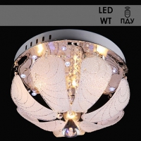 Люстра 3 лампы с дистанционным управлением хром 3x40 E14 LED-WT ПДУ d300 