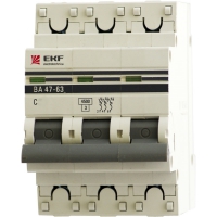 EKF PROxima автоматический выключатель (УЗО) ВА 47-63 3P 16А 4,5kA х-ка С mcb4763-3-16C-pro 