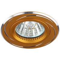 Светильник встраиваемый ЭРА KL34 AL/GD алюминиевый MR16,12V, 50W золото/хром 