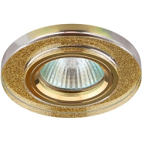 Светильник встраиваемый ЭРА DK7 SHGD 50W MR16, 12V,  стекло круглое d95,  блеск хром золото 