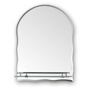 Зеркало для ванных комнат со стеклянной полочкой хром 60 х 450 F689 