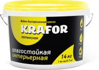 Краска латексная интерьерная Влагостойкая KRAFOR 14 кг 