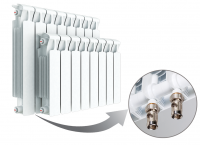 Радиатор отопления RIFAR MONOLIT VENTIL биметаллический 500/8 секций в Орехово-Зуево купить за 12000 руб  в интернет-магазине стройматериалов СтройДвор на Карболите 