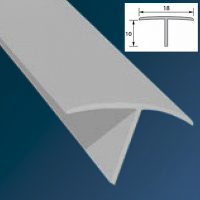Профиль отделочный ПВХ Т-образный 18 х 10 мм 2,7 м Белый 