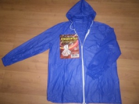 Дождевик куртка на молнии AST №1 ПВХ 150 мк L синий (рукав резинка, сумочка) 