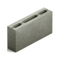 Блок бетонный 3-х пустотный перегородочный 390х90х188 