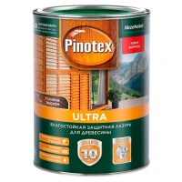Влагостойкая лазурь с воском для защиты древесины до 10 лет Пинотекс ULTRA Белый 9 л 
