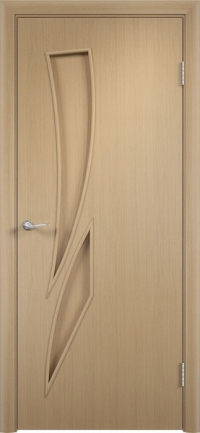 Дверь С-2 (ф) беленый дуб остекленная с фьюзингом  