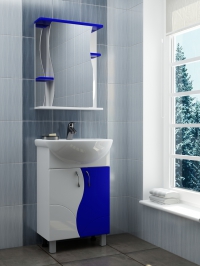 Тумба для ванной Alessandro 4- 550 Синий  с раковиной Уют 55 в Орехово-Зуево купить за 8310 руб  в интернет-магазине стройматериалов СтройДвор на Карболите 