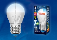 Лампа светодиодная LED-G45-6W/NW/E27/FR/DIM PLP01WH диммируемая 
