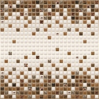 Листовая панель ПВХ 595х595 мм мозаика Шоколаная мозаика 
