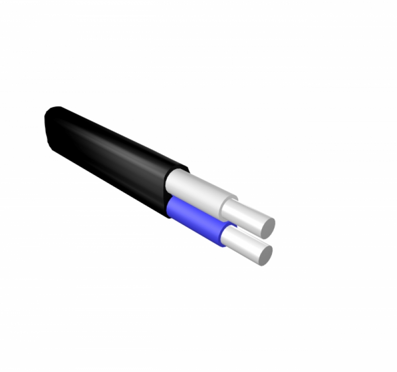Силовой кабель двухжильный алюминиевый сечением 2,5 кв.мм АВВГп 2х2,5 в Орехово-Зуево купить за 29 руб  в интернет-магазине стройматериалов СтройДвор на Карболите 