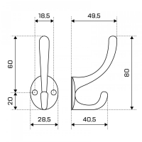 Крючок-вешалка 603 AB СТ.БРОНЗА в Орехово-Зуево