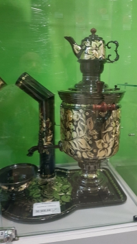 Самовар расписной с подносом и чайничком на 7 литров в Орехово-Зуево