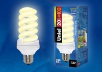 Лампа энергосберегающая Uniel ESL-С21-T12/2700/E27 матовая свеча 