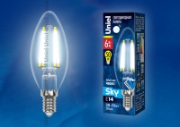 Лампа светодиодная LED-A60-10W/WW/E27/CL PLS02WH 3000К 