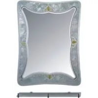 Зеркало с серебристым узором для ванной F671 