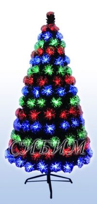 Новогодняя елка СЛ312 Ель светящаяся три цвета 120 см 
