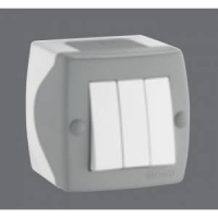 Mono Octans выключатель электрический открытой установки 3кл. 10А Сер/Бел 104-020001-114 
