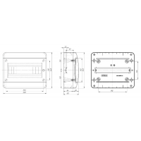 Распределительный щит (бокс) настенного монтажа 12 модулей навесной белая дверц Tecfor в Орехово-Зуево купить за 1065 руб  в интернет-магазине стройматериалов СтройДвор на Карболите 