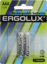 Аккумуляторы Ergolux AAA 1100mAh 2 шт 
