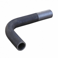 Отвод стальной для труб под сварку с одной резьбой d=40 с резьбой черн. 