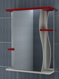 Зеркальный шкаф навесной в ванную Alessandro 3-550 красный в Орехово-Зуево купить за 7800 руб  в интернет-магазине стройматериалов СтройДвор на Карболите 