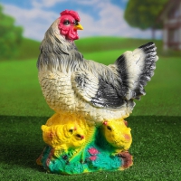 Садовая фигура Курица с цыплятами 