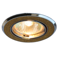 Светильник точечный Росток ELP150 CH+GD хром/золото  G5.3 Камея 
