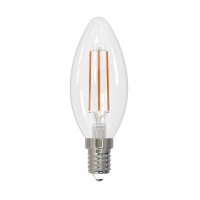 Лампа светодиодная LED-С35-9W/3000К/E14/CL/DIM GLA01TR диммируемая  прозрачная свеча 