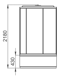 Душевая кабина DOMANI-Spa Simple high высокий поддон 90 х 90 черная/прозрачная в Орехово-Зуево купить за 20415 руб  в интернет-магазине стройматериалов СтройДвор на Карболите 
