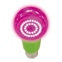 Лампа светодиодная для растений Uniel LED-A60-15W/SPFВ/E27/CL PLP30WH форма А прозрачная 