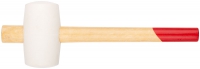 Киянка резиновая 225 г белая деревянная рукоятка 45 мм 