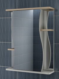 Зеркальный шкаф в ванную Alessandro 3-550 бежевый в Орехово-Зуево купить за 7800 руб  в интернет-магазине стройматериалов СтройДвор на Карболите 