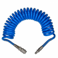 Шланг для компрессора Pegas спиральный синий профи  20 бар 5*8 10 м 
