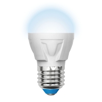 Лампа светодиодная LED-G45-7W/NW/E27/FR PLS01WH шар матовая Белый свет свет 
