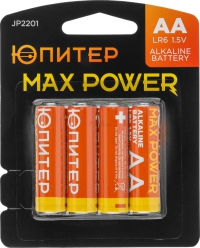 Элемент питания АА 4шт ЮПИТЕР MAX POWER в Орехово-Зуево