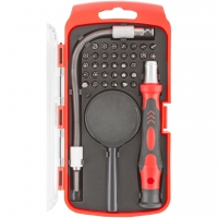 КУРС Отвертка с битами для точных работ,33 CrV биты,переходник гибкий 175мм,лупа 56184 в Орехово-Зуево