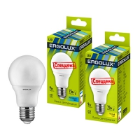 Лампа светодиодная Ergolux LED A60 9W E27 4500K 