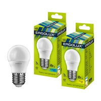 Лампа светодиодная Ergolux LED G45 7W E27 3000K 