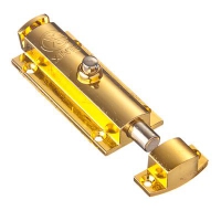 Шпингалет полуавтоматический металл 65 мм золото 