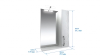 Зеркало-шкаф для ванной комнаты Кристи-70 в Орехово-Зуево купить за 6220 руб  в интернет-магазине стройматериалов СтройДвор на Карболите 