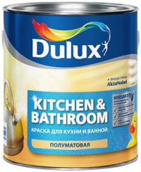 Краска для ванной и кухни полуматовая Dulux KITCHENS&BATHROOMS BC 1 л 
