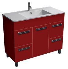 Тумба с раковиной Triton Ника в цвете 100 с одной дверью и четырьмя ящиками