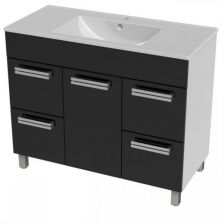 Тумба с раковиной Triton Ника в цвете 120 с одной дверью и четырьмя ящиками