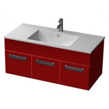 Тумба с раковиной Triton Ника в цвете 100 подвесная с одной дверью и двумя ящиками